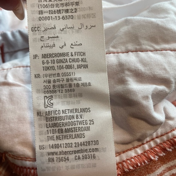 ❌SOLD!❌ Like New! Abercrombie & Fitch Striped Linen Paperbag Belted High Waisted - Picture 12 of 13